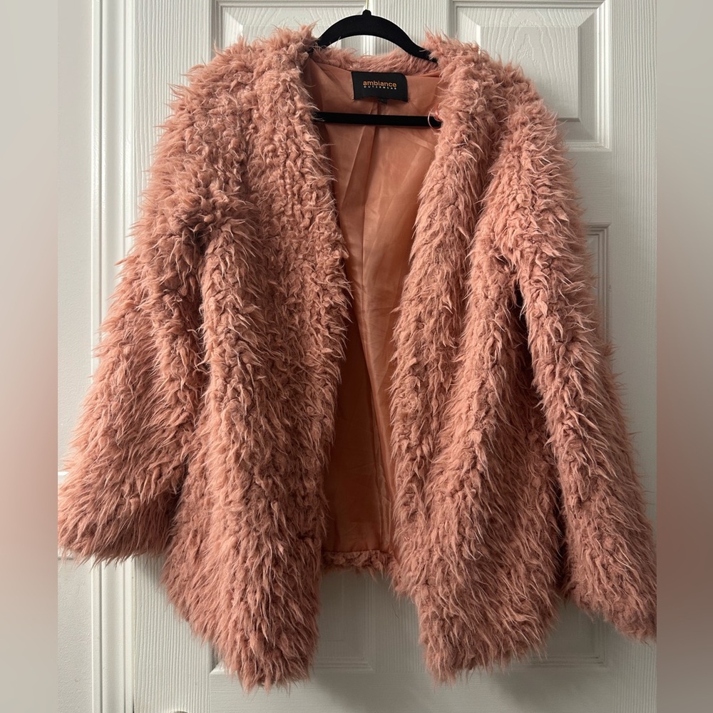 Womens fuzzy jacket size L